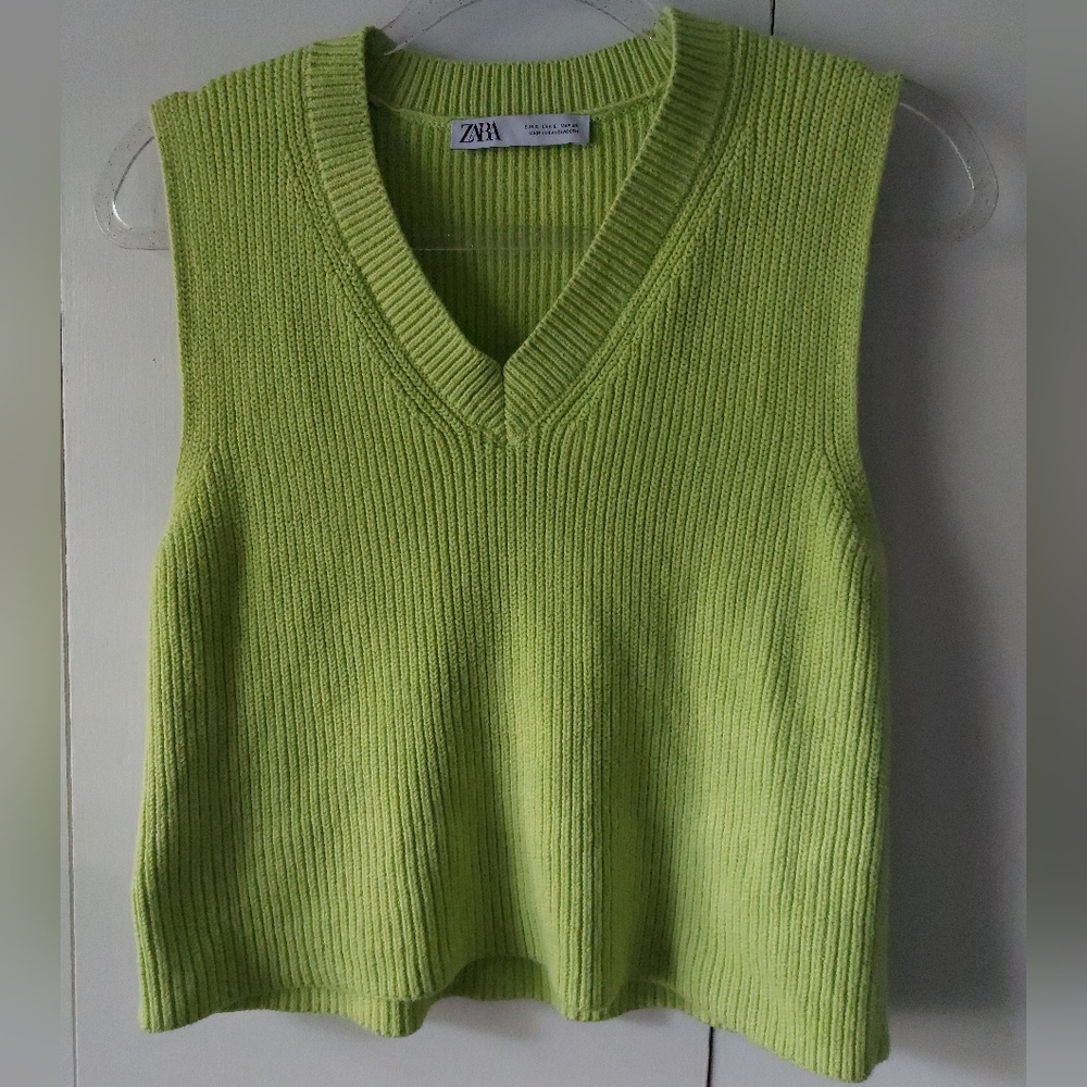 Zara Green Sweater Vest